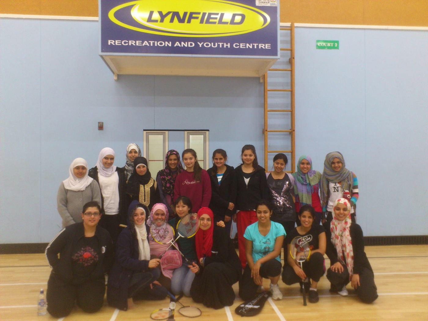 A large group of YMWA members at Lynfield Recreation Centre